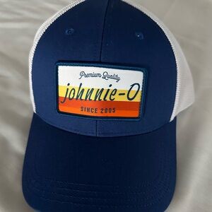 Johnnie-O Royal Blue and White Trucker Hat SUNRISE TRUCKER XX